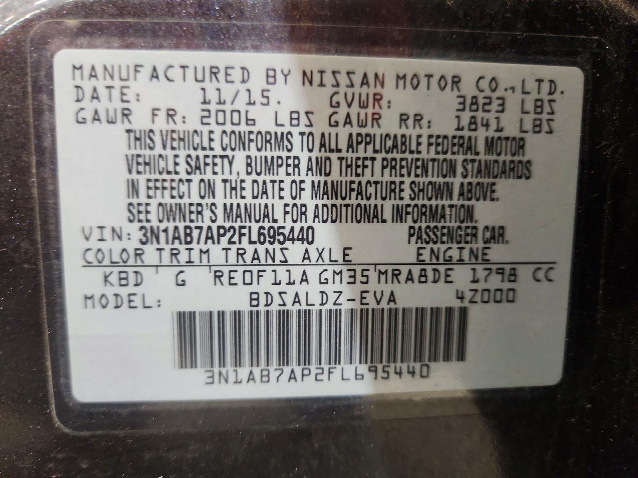 2015 NISSAN SENTRA