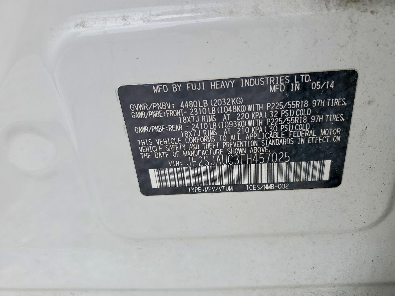 2015 SUBARU FORESTER