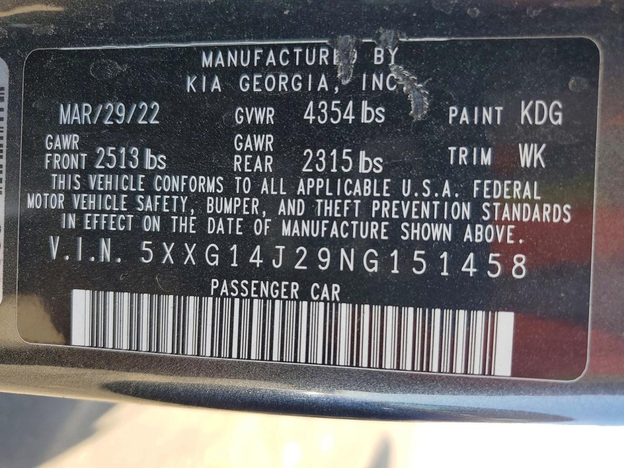 2022 KIA K5