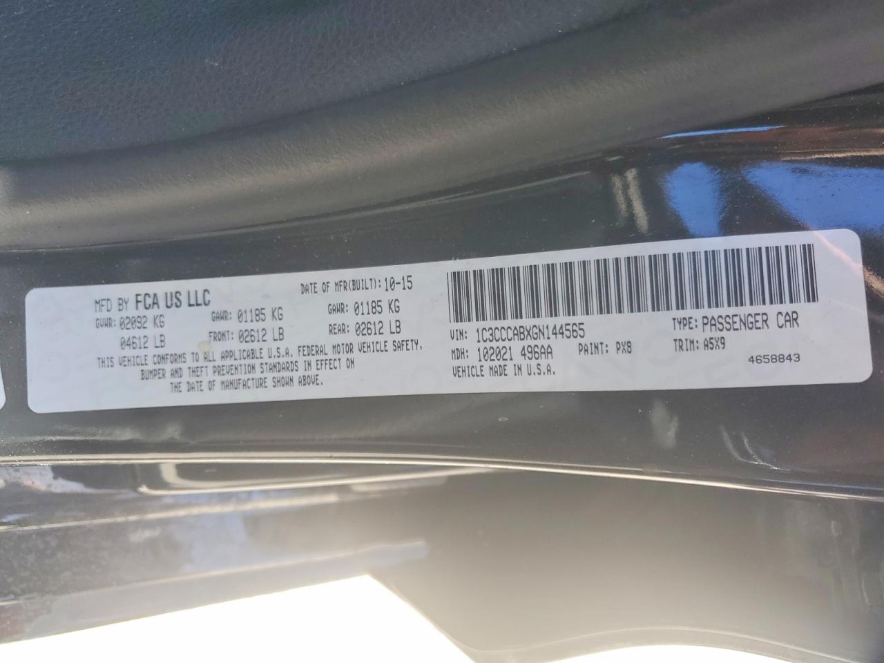 2016 CHRYSLER 200