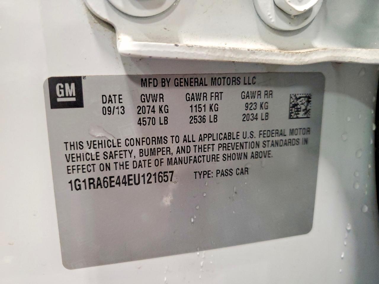 2014 CHEVROLET VOLT