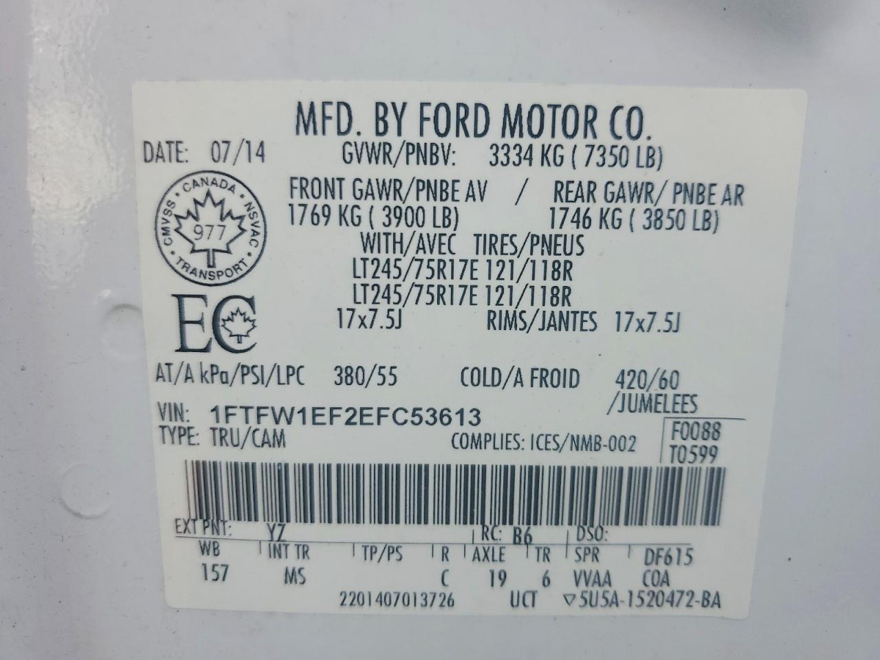 2014 FORD F150