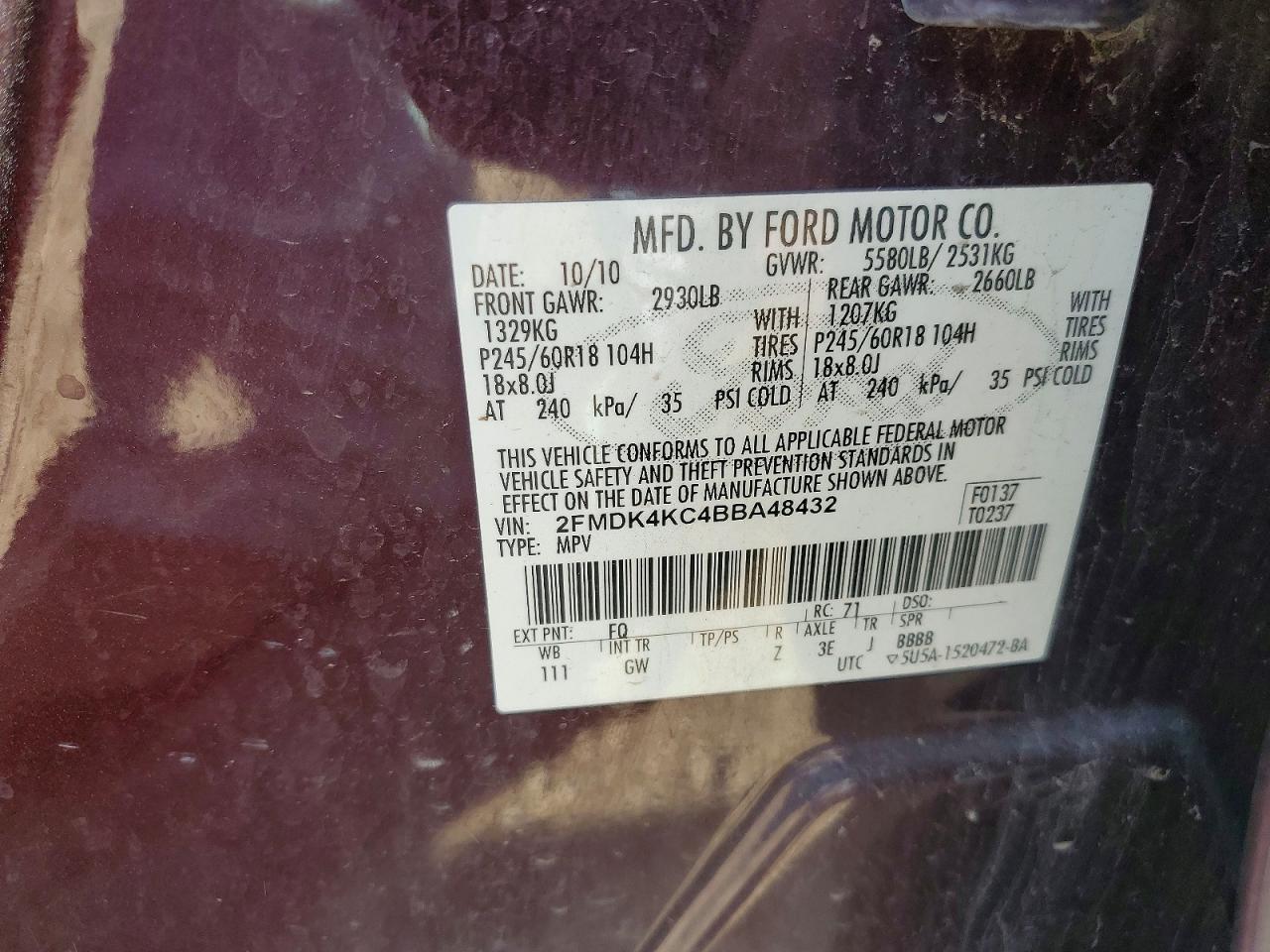 2011 FORD EDGE