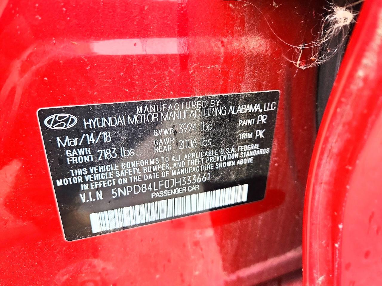 2018 HYUNDAI ELANTRA