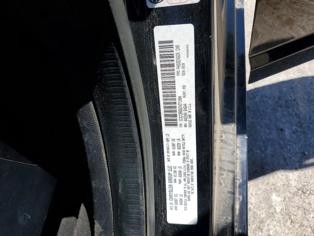 2012 CHRYSLER 200