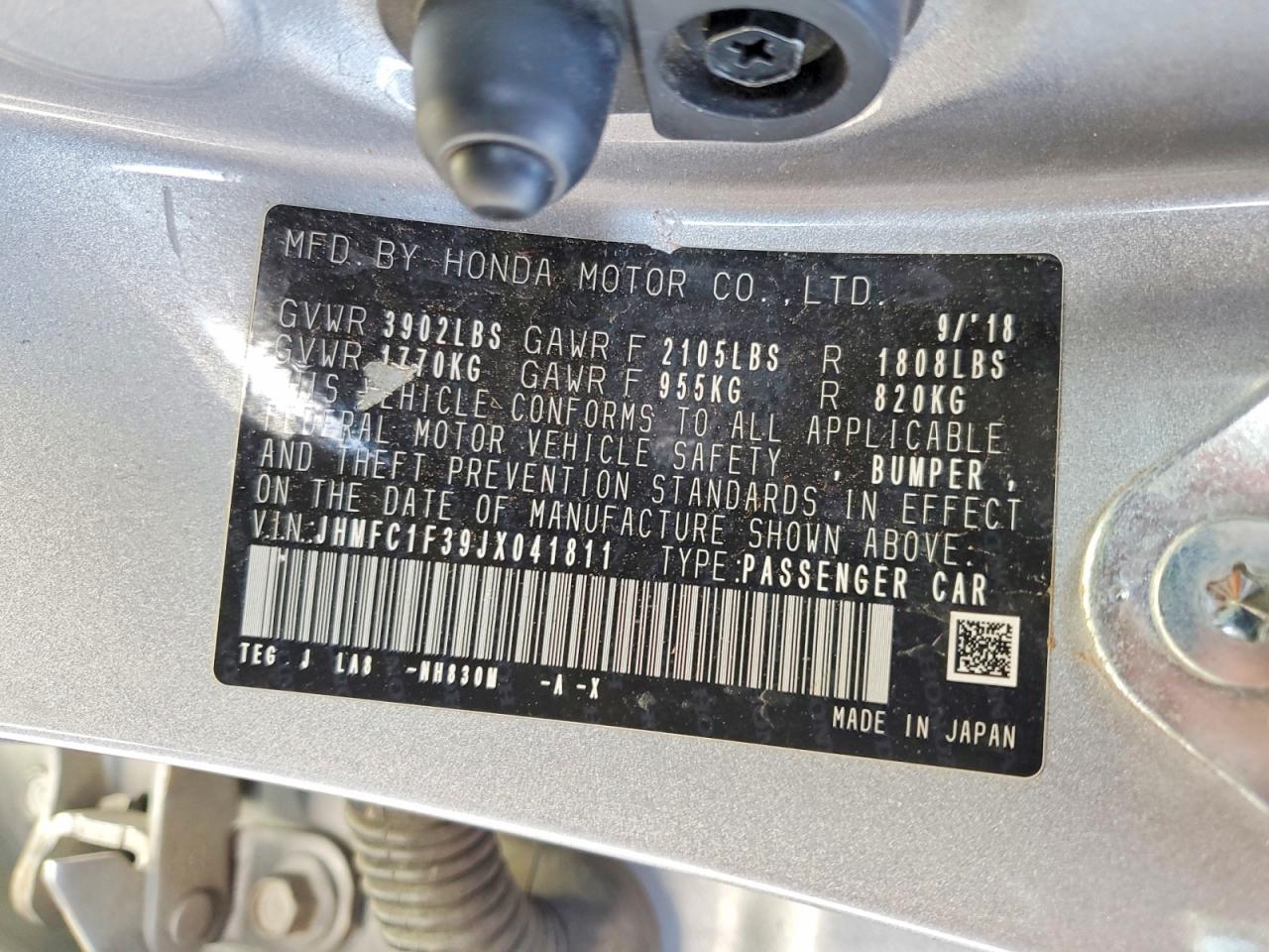 2018 HONDA CIVIC