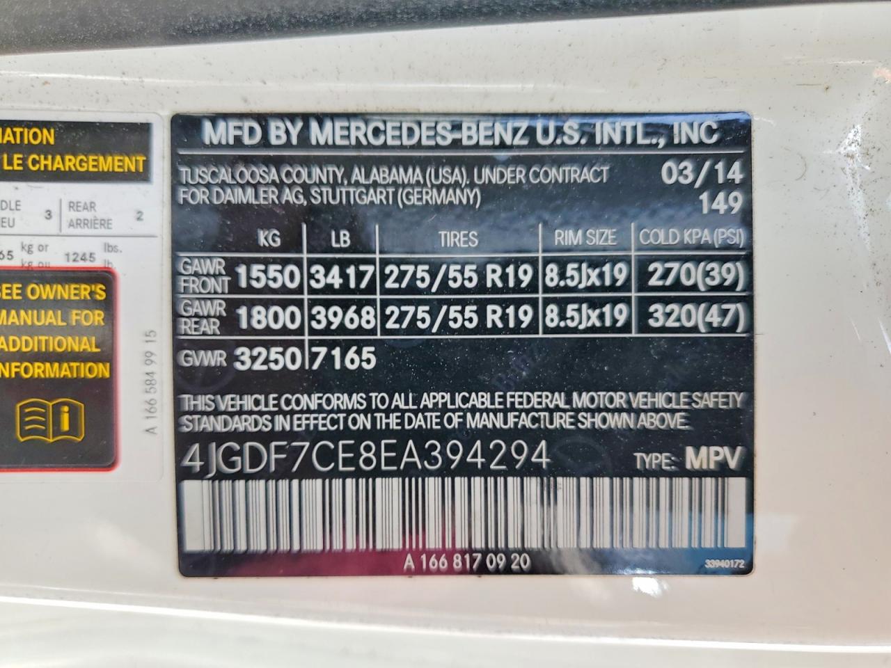 2014 MERCEDES-BENZ GL-CLASS