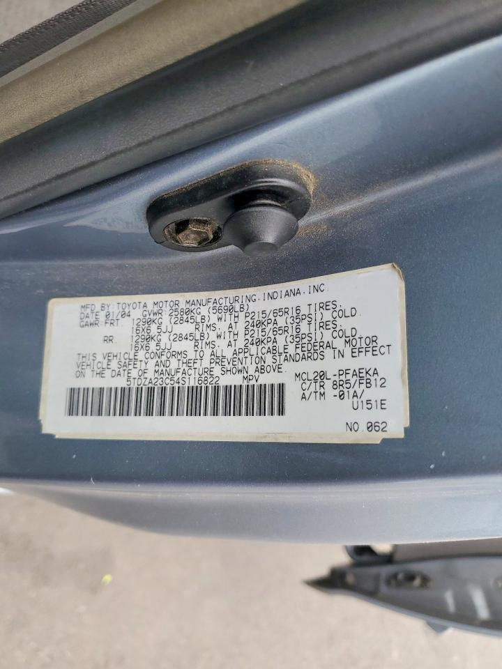 2004 TOYOTA SIENNA