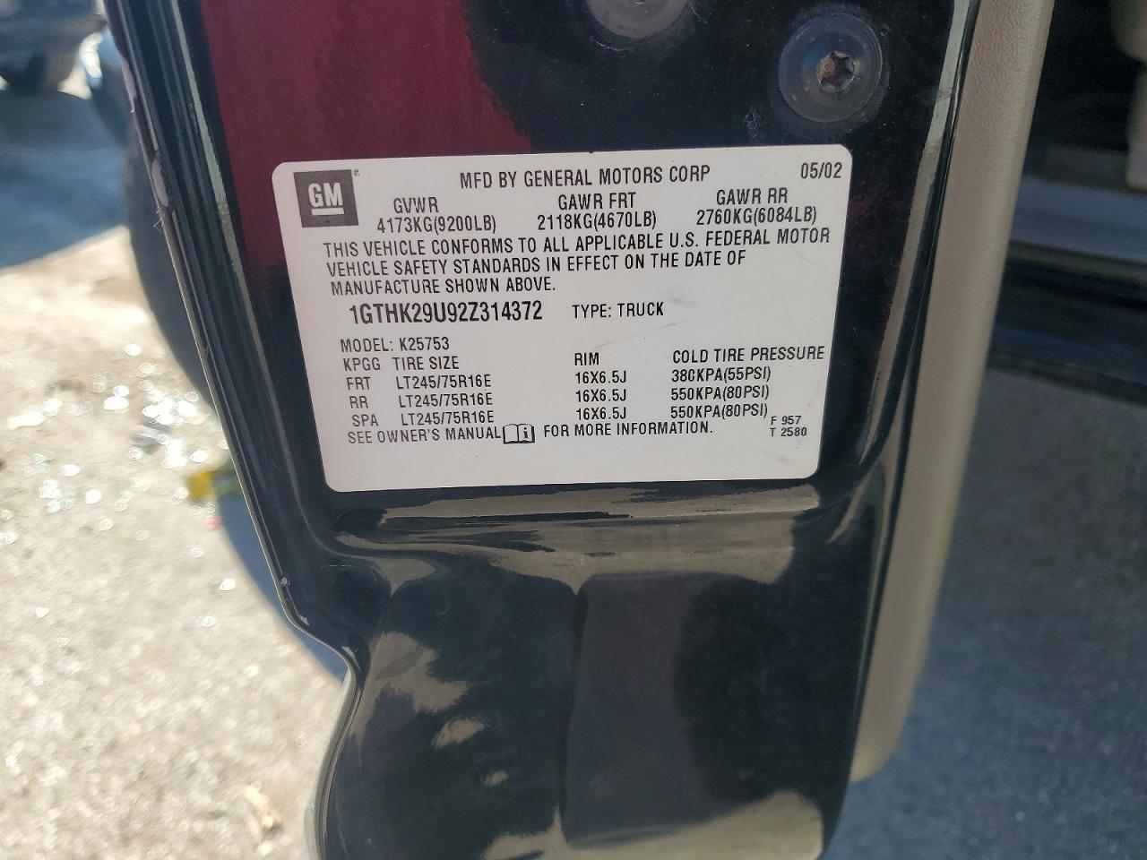 2002 GMC SIERRA