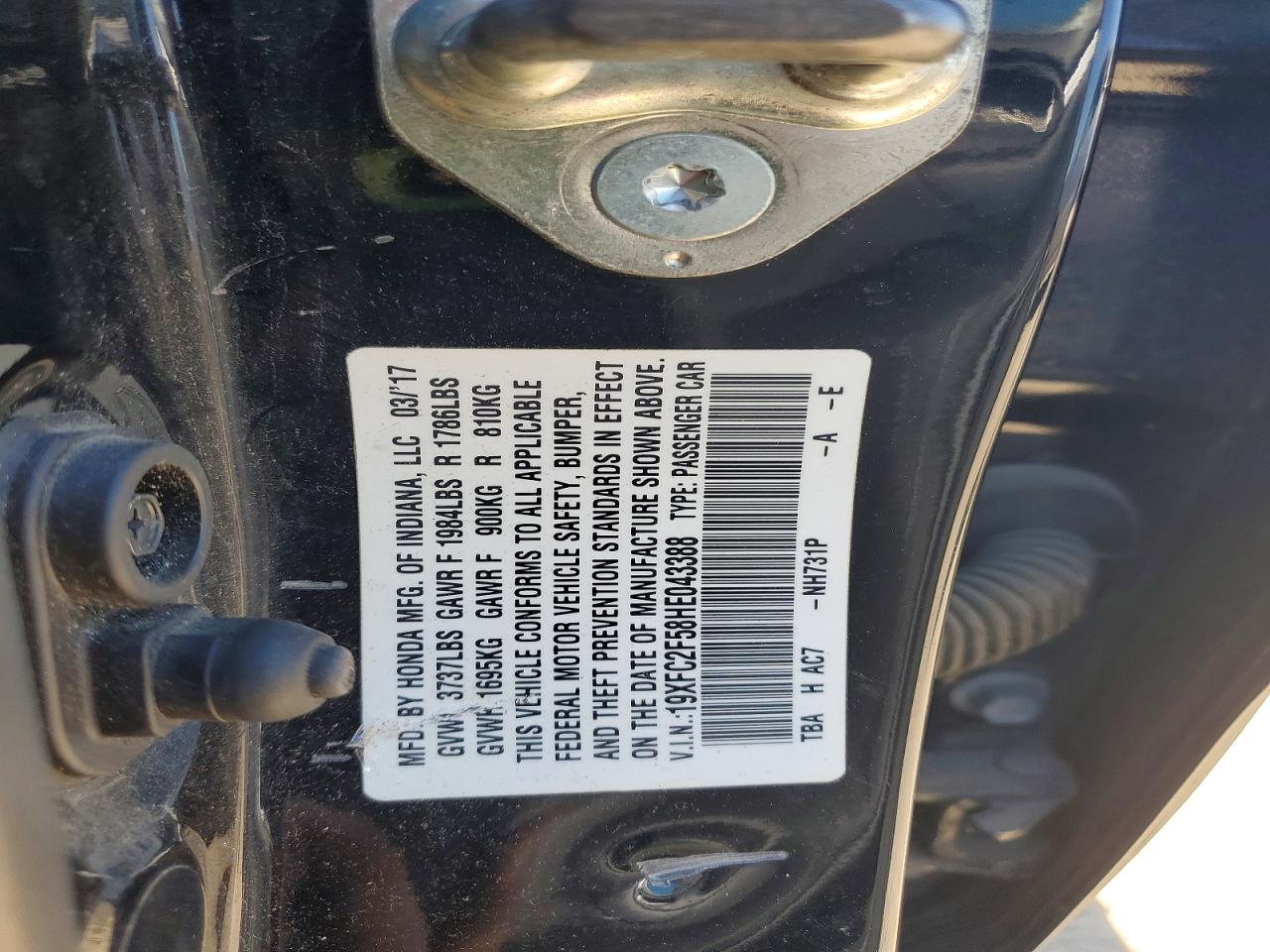 2017 HONDA CIVIC