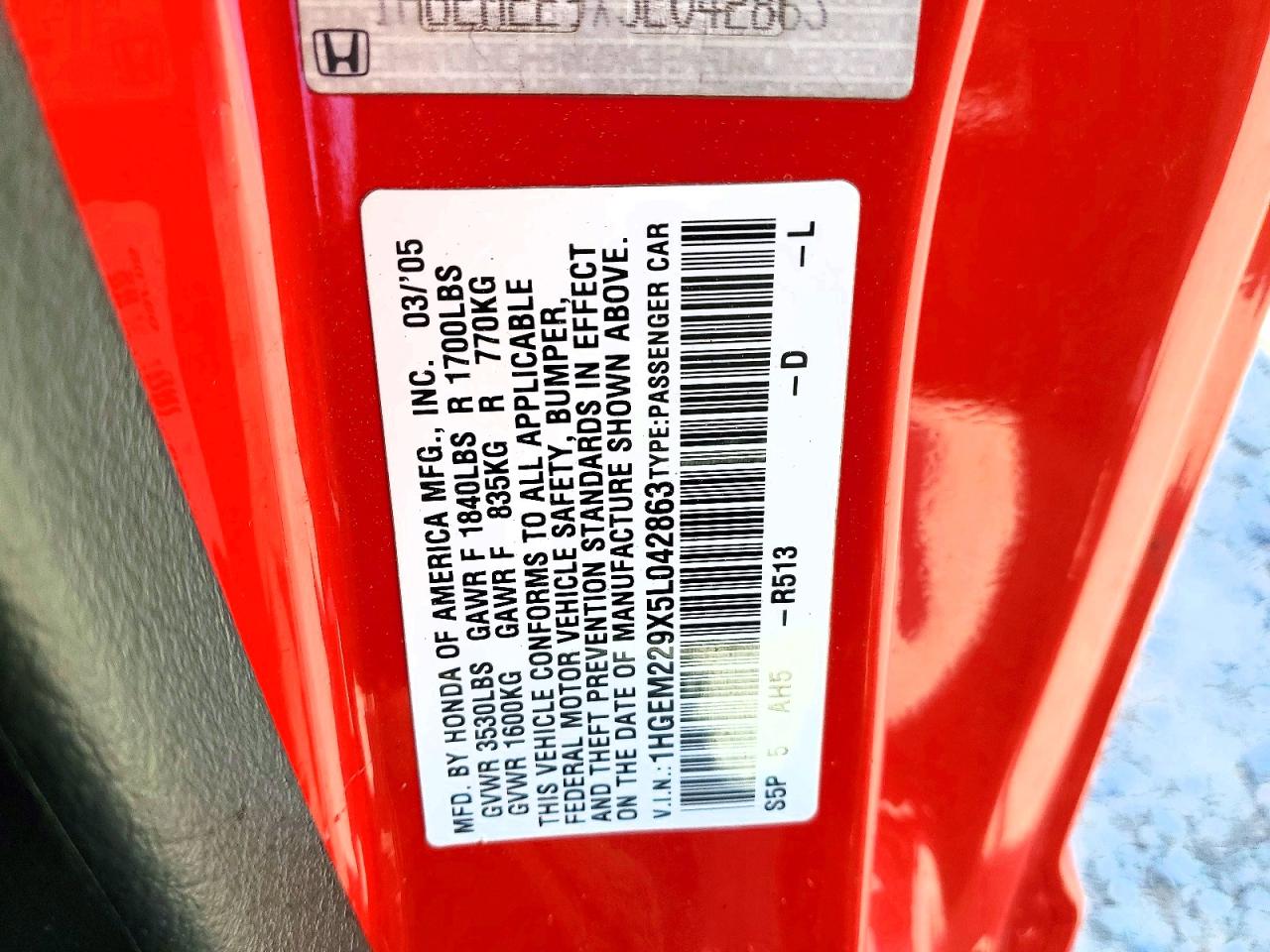 2005 HONDA CIVIC