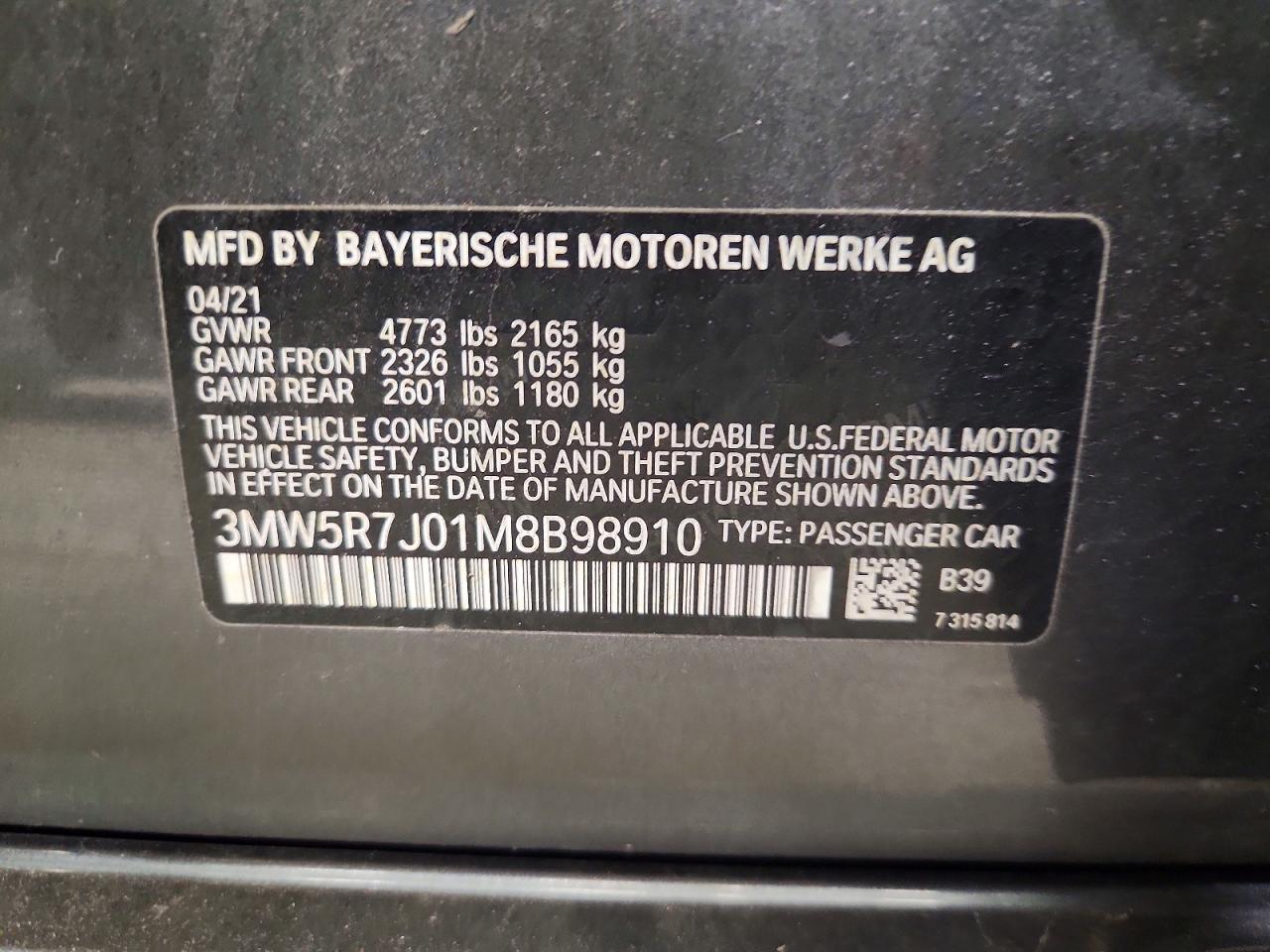 2021 BMW 3 SERIES
