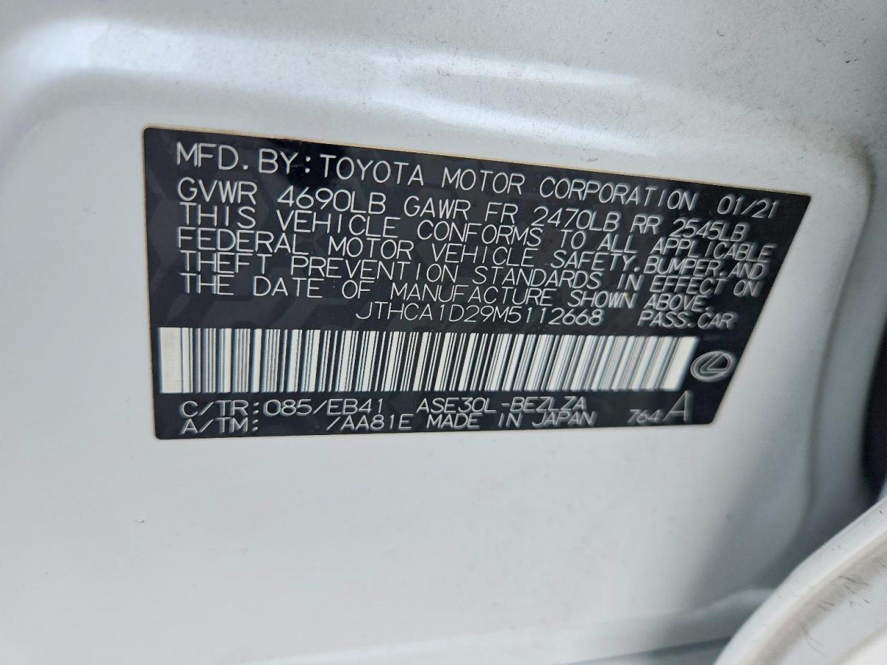 2021 LEXUS IS