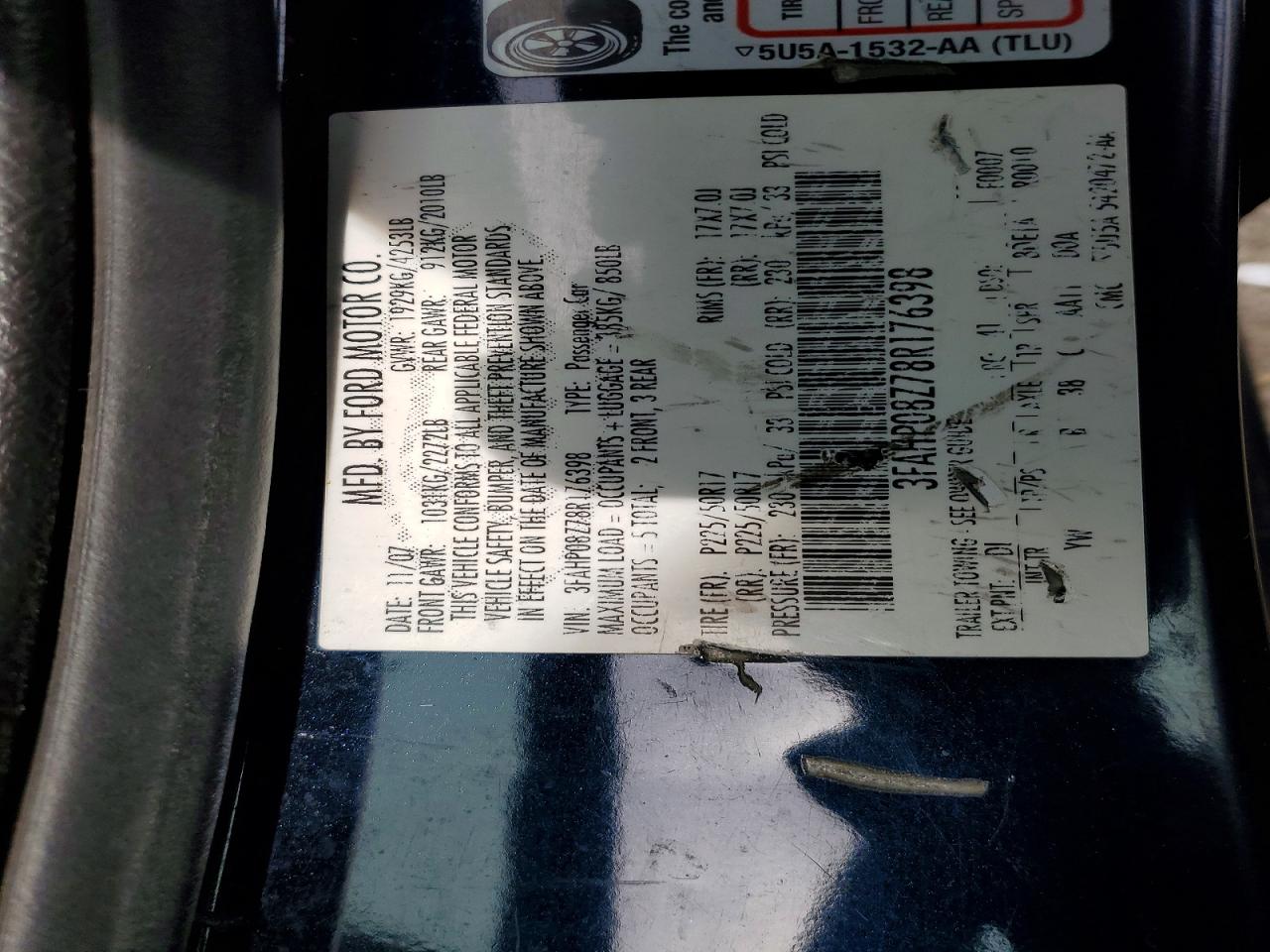 2008 FORD FUSION