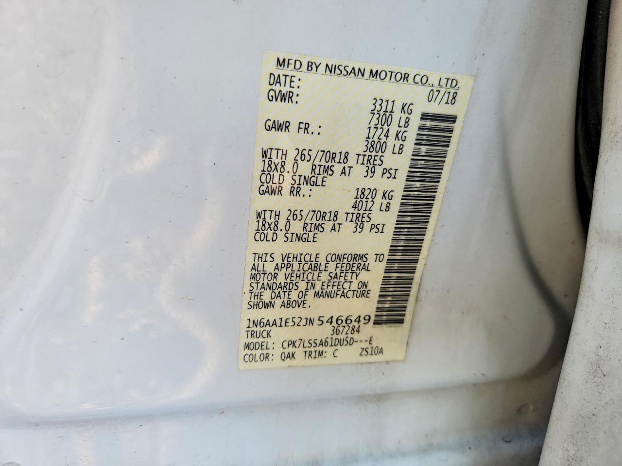 2018 NISSAN TITAN