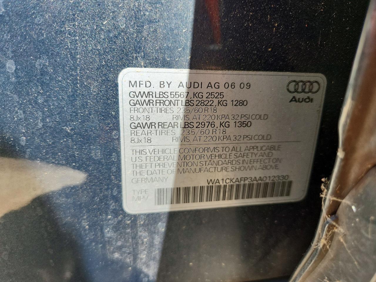 2010 AUDI Q5