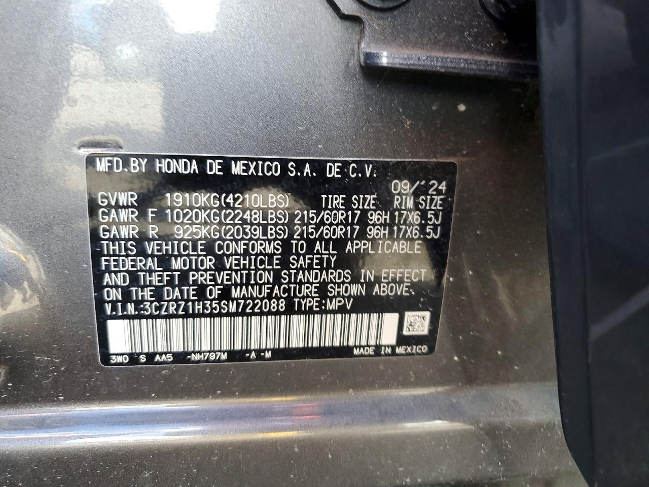 2025 HONDA HR-V