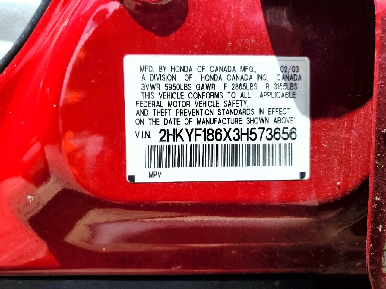 2003 HONDA PILOT
