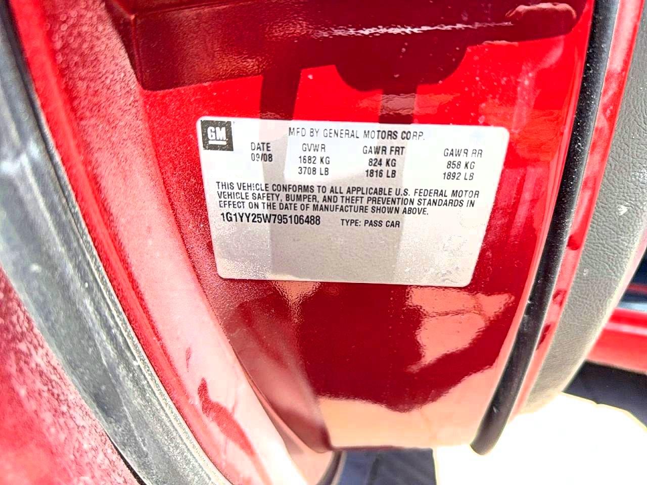 2009 CHEVROLET CORVETTE