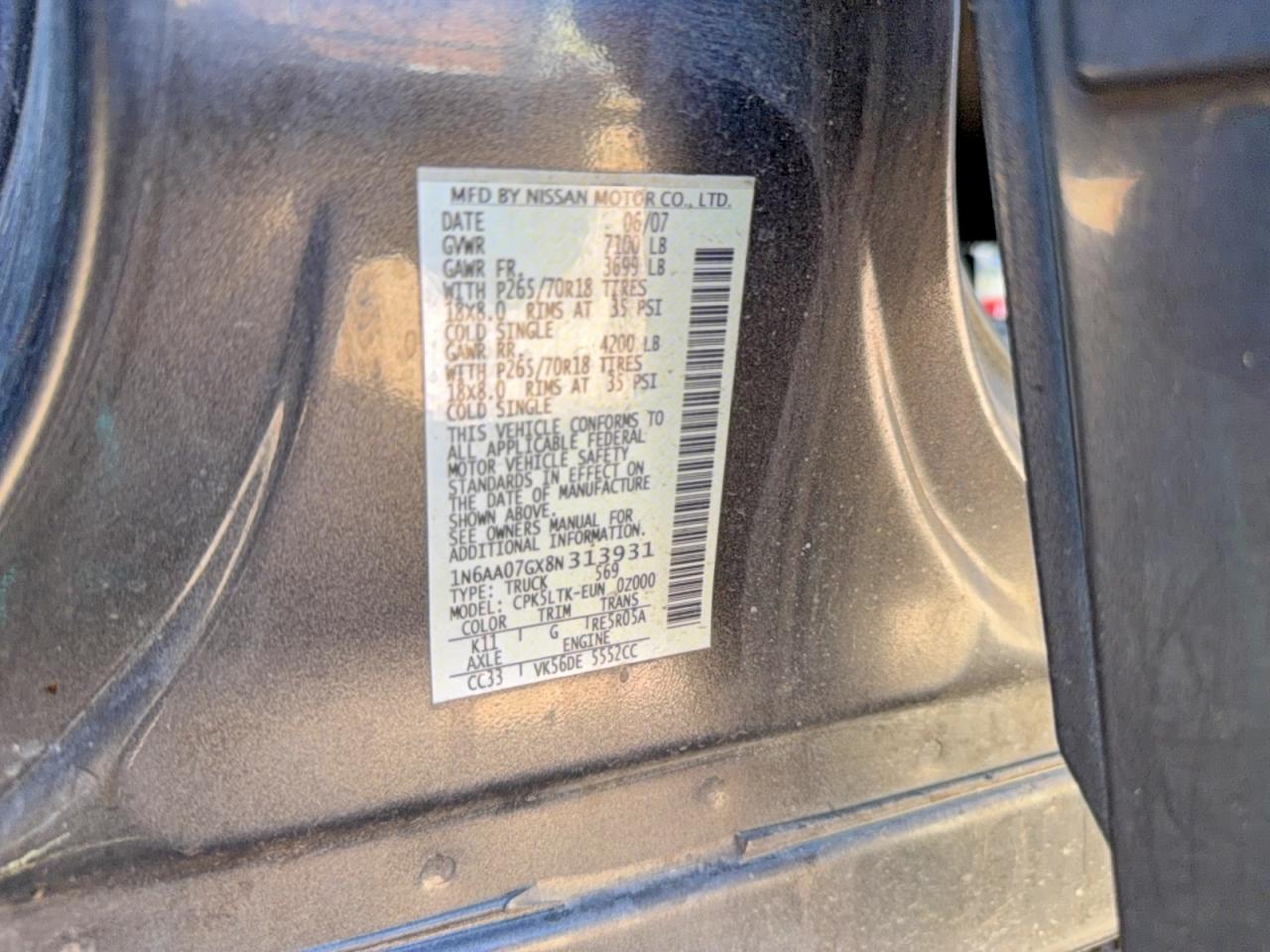 2008 NISSAN TITAN
