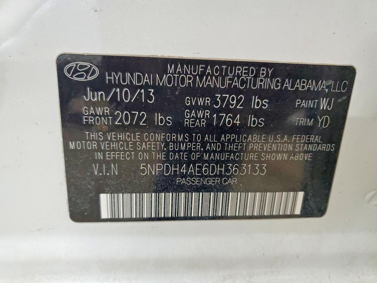 2013 HYUNDAI ELANTRA