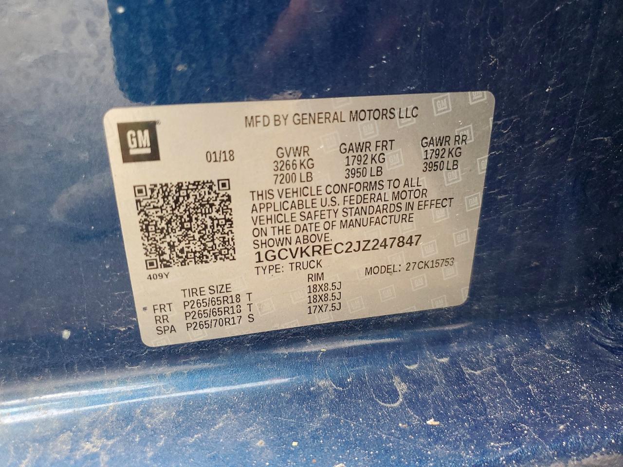 2018 CHEVROLET SILVERADO