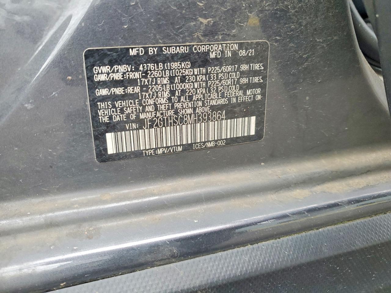 2021 SUBARU CROSSTREK