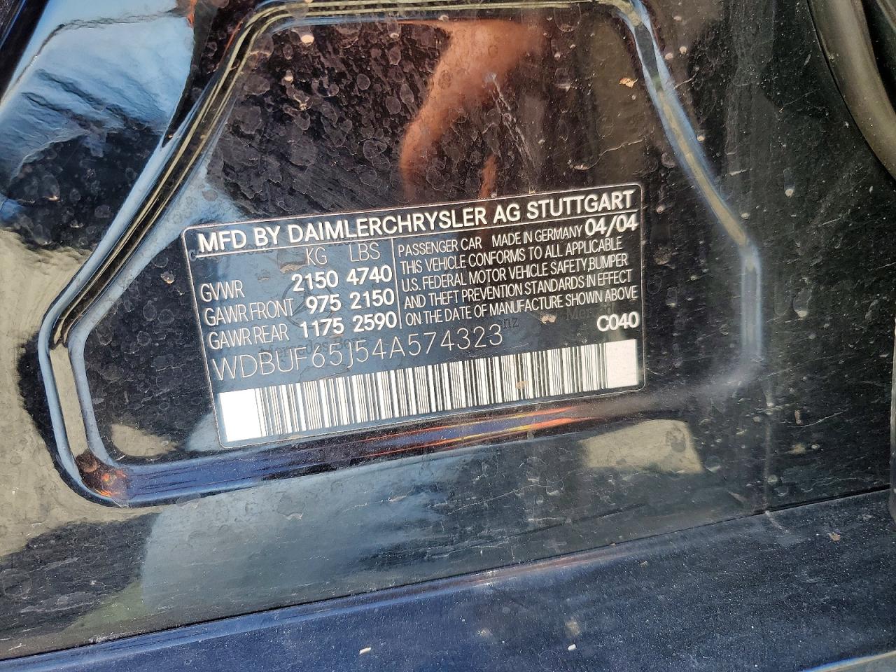 2004 MERCEDES-BENZ E-CLASS