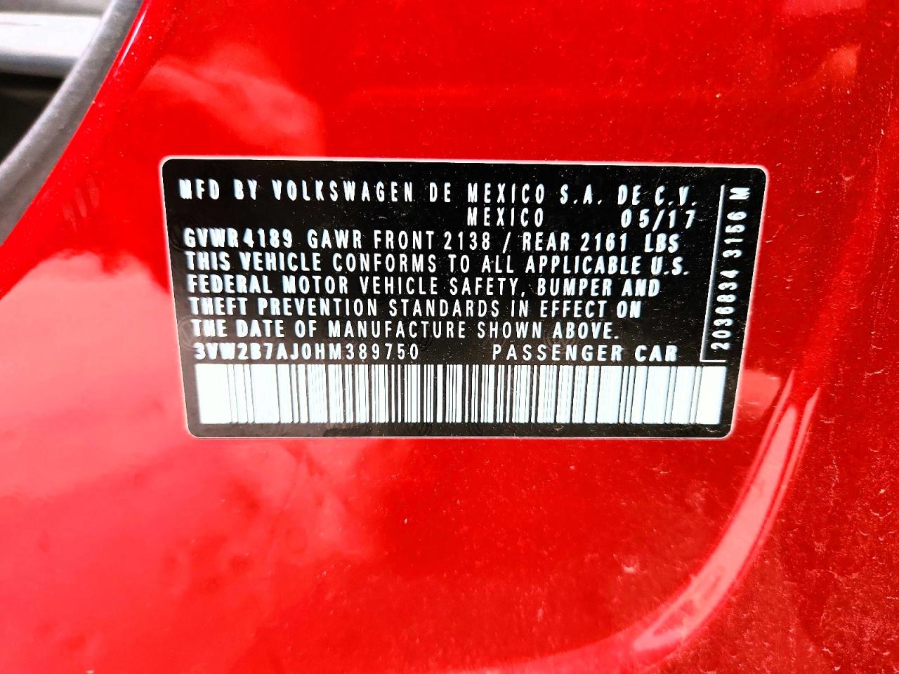 2017 VOLKSWAGEN JETTA