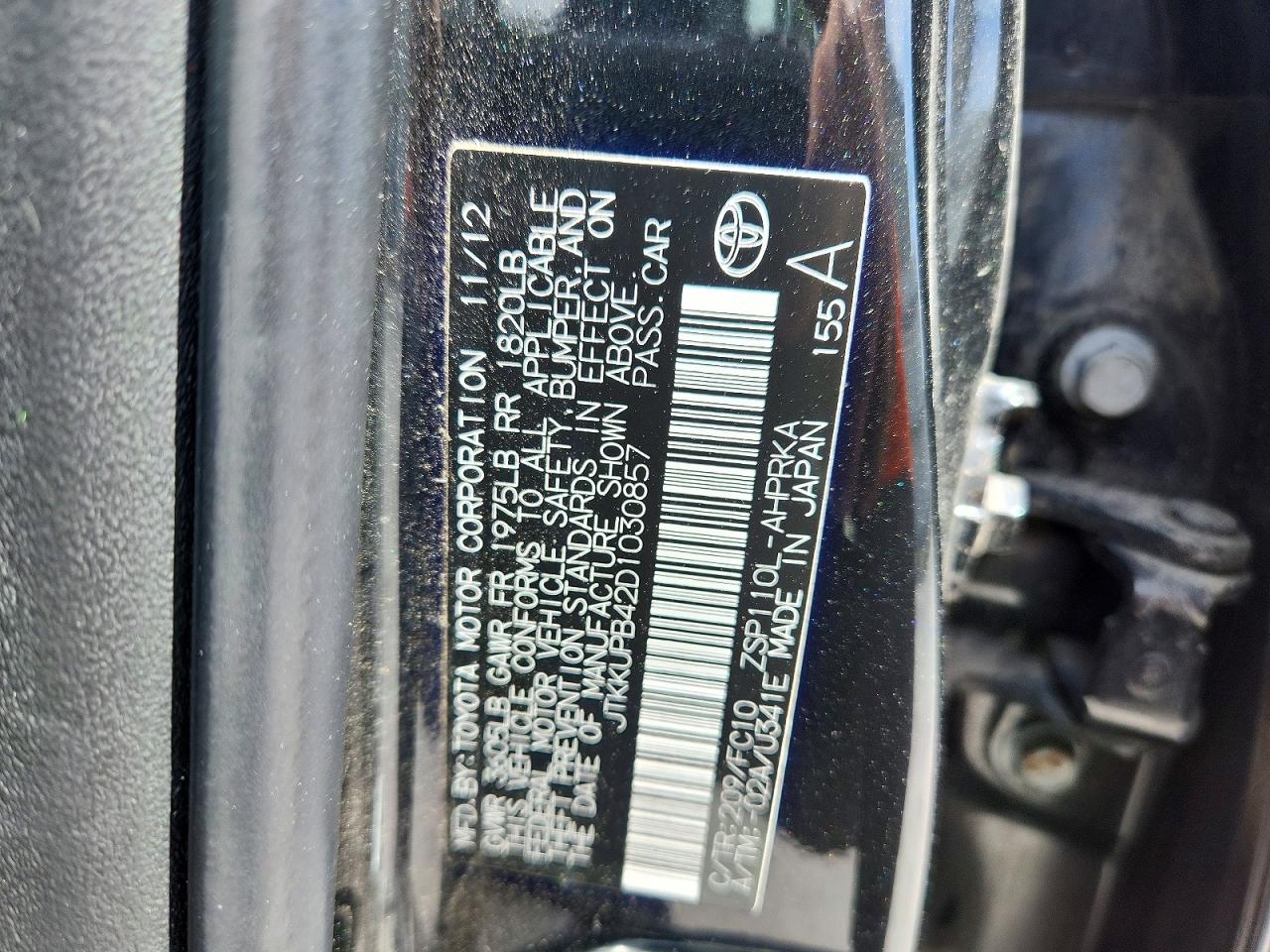 2013 SCION XD BASE