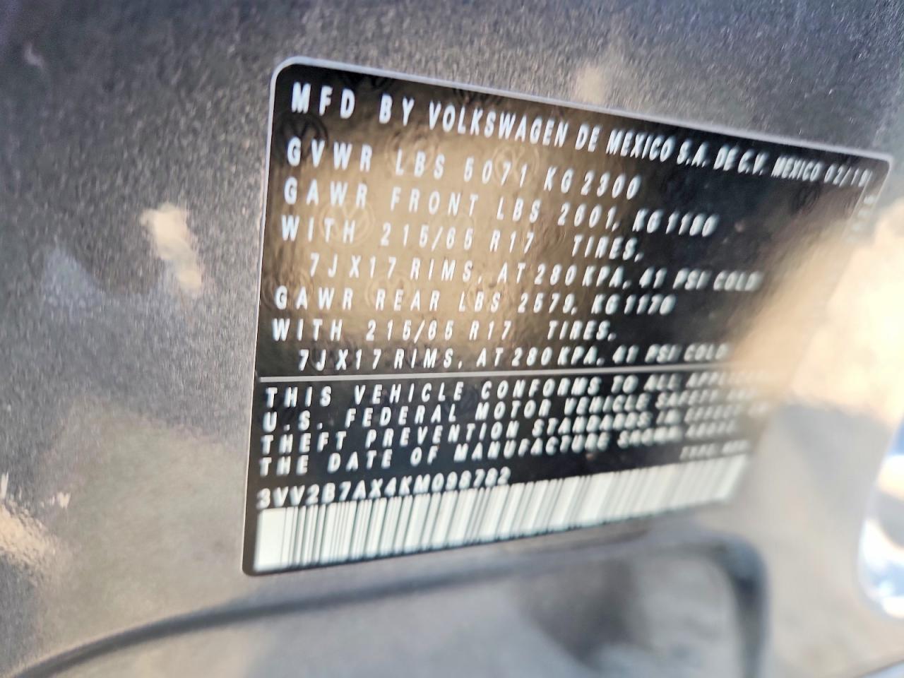 2019 VOLKSWAGEN TIGUAN