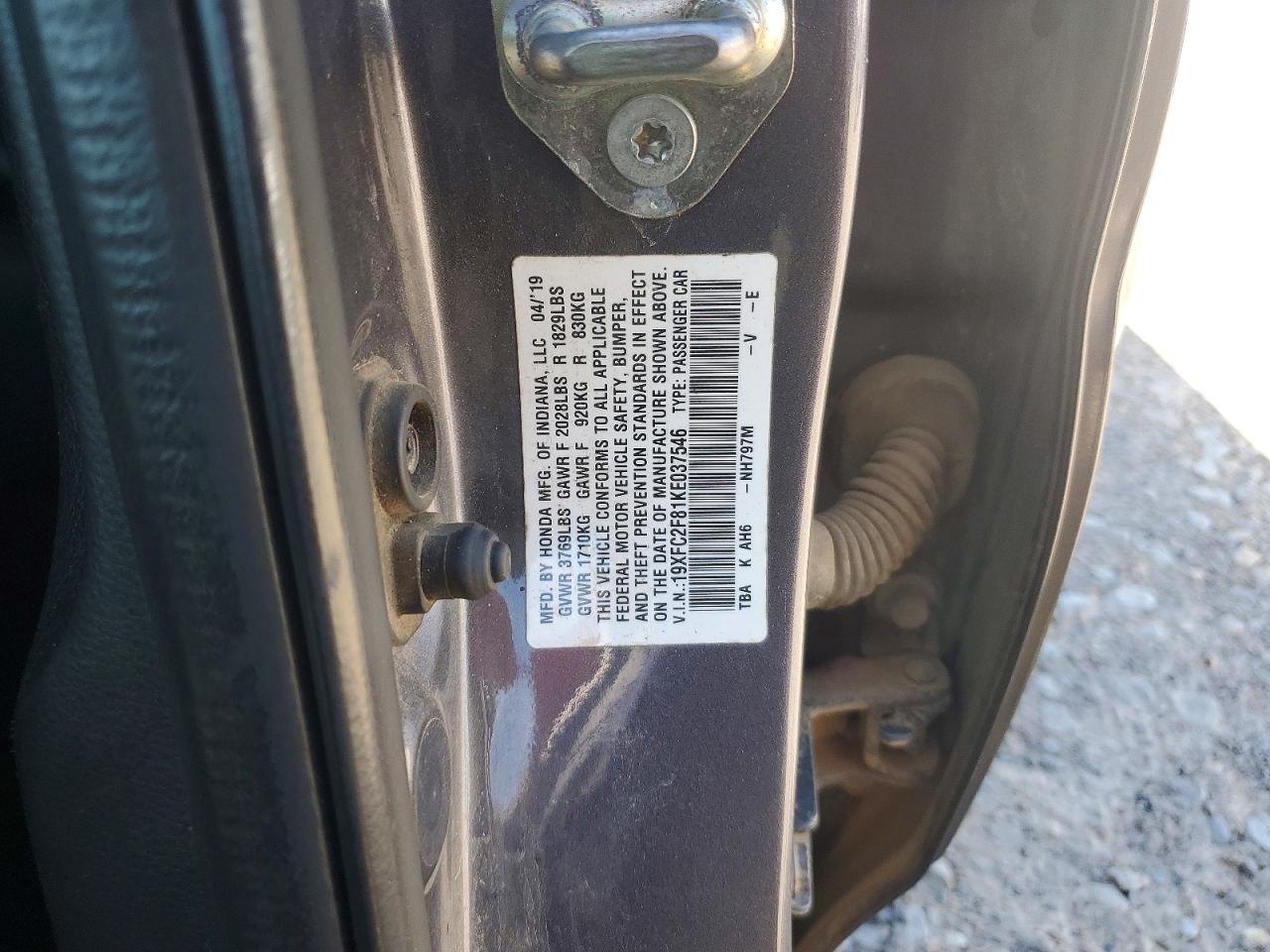2019 HONDA CIVIC