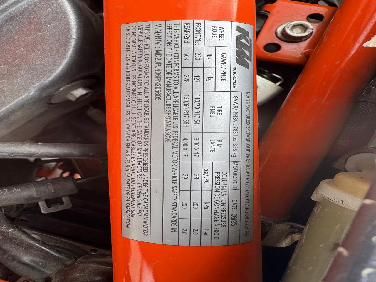 2023 KTM MOTORCYCLE