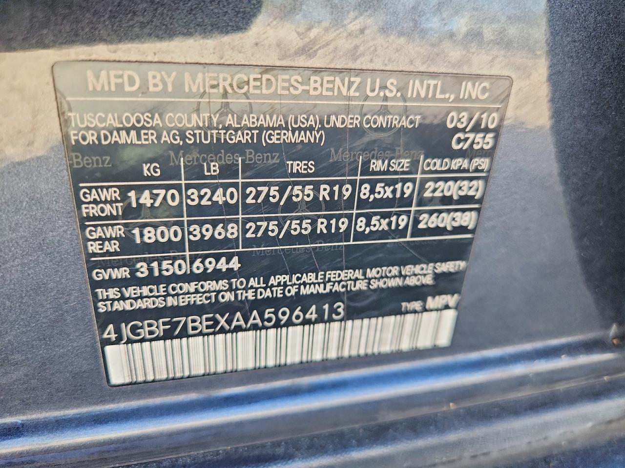 2010 MERCEDES-BENZ GL-CLASS