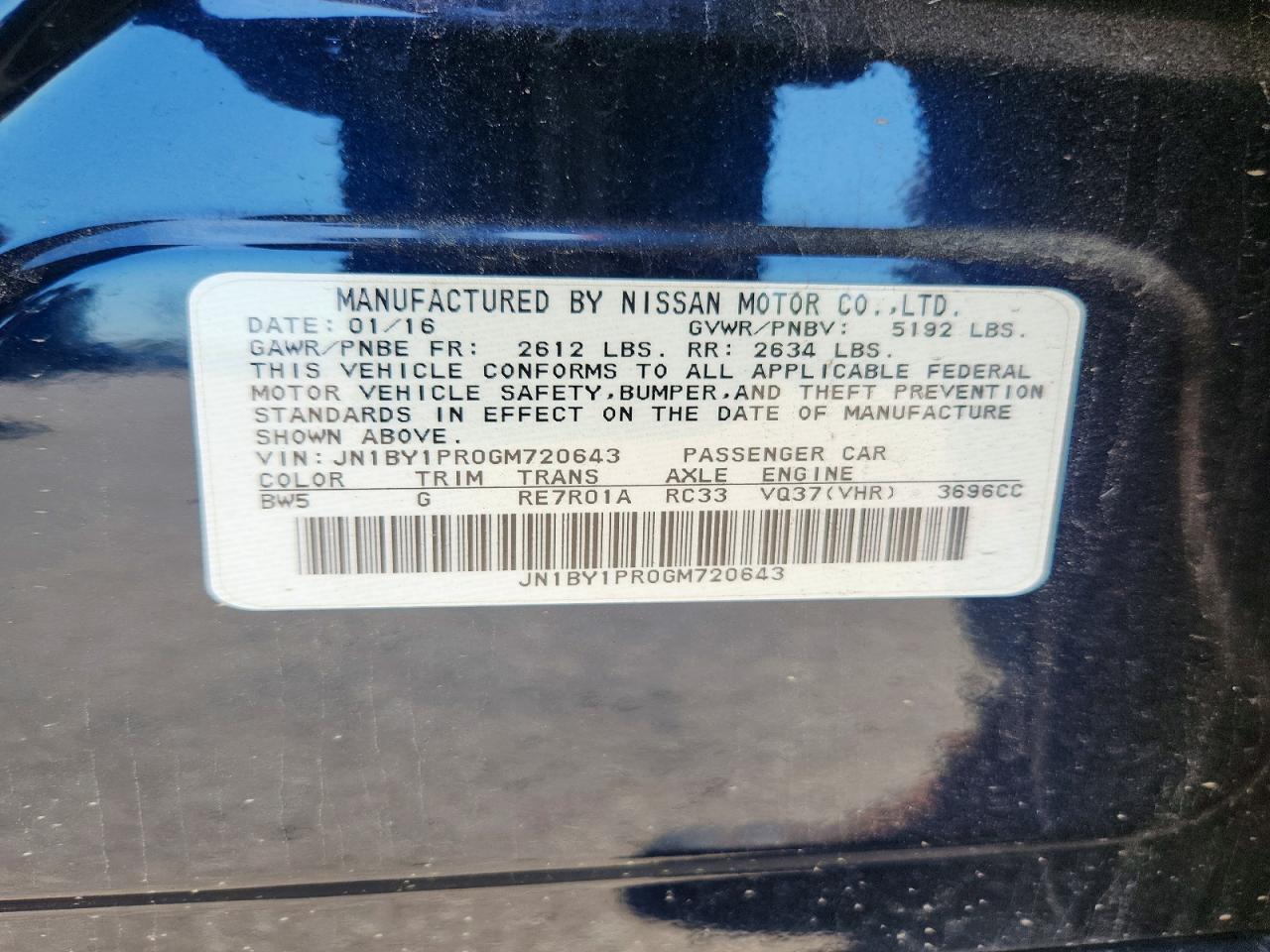 2016 INFINITI Q70