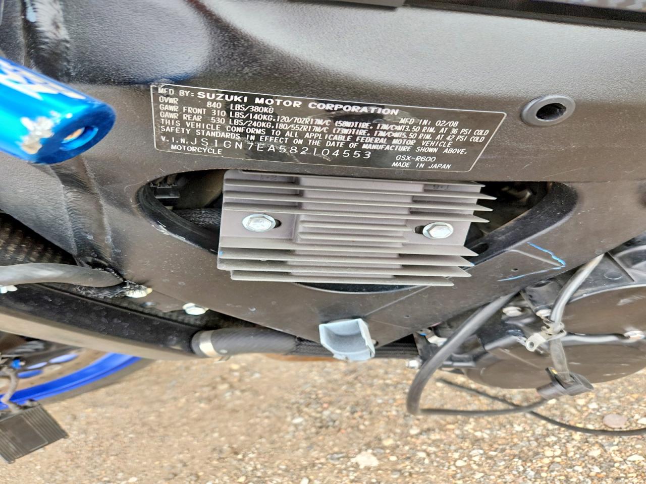 2008 SUZUKI GSXR600