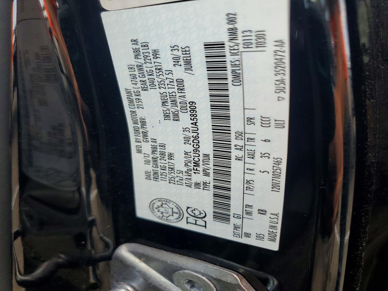 2018 FORD ESCAPE