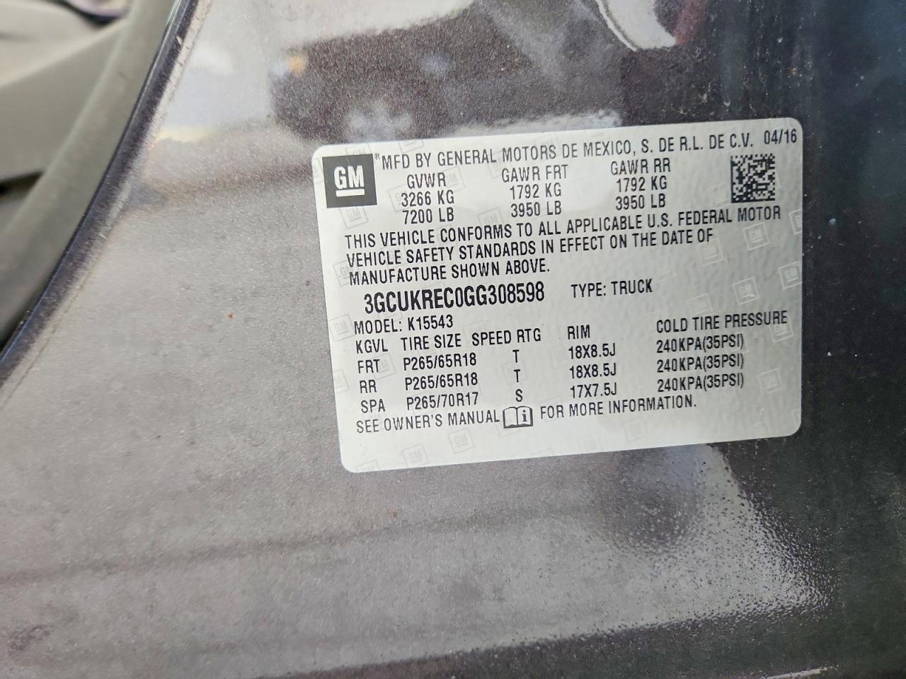 2016 CHEVROLET SILVERADO