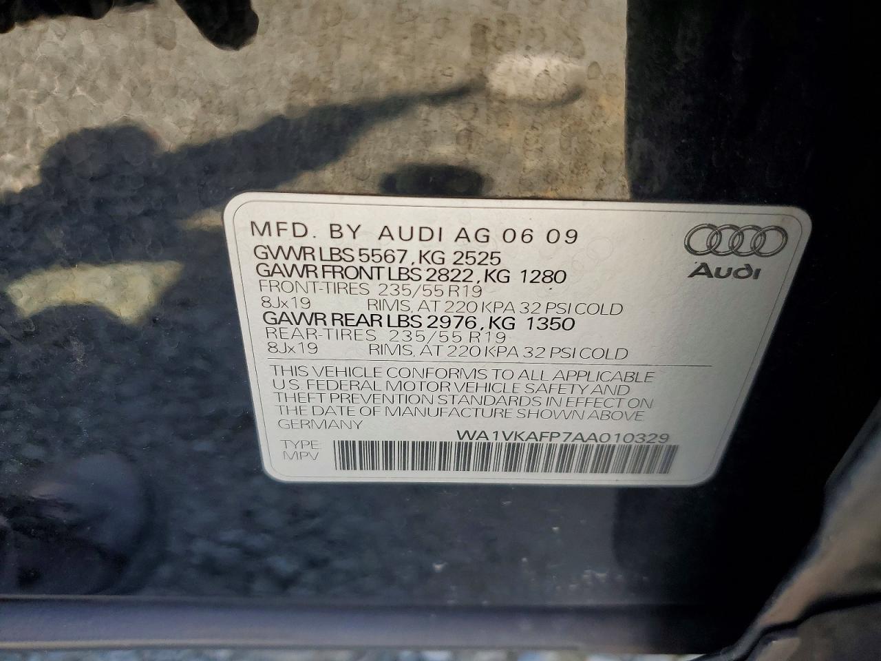2010 AUDI Q5