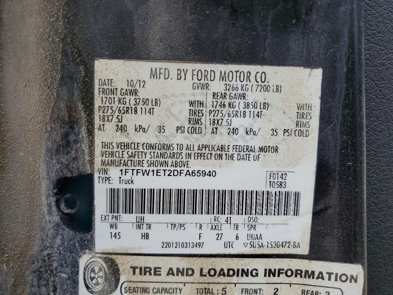 2013 FORD F150