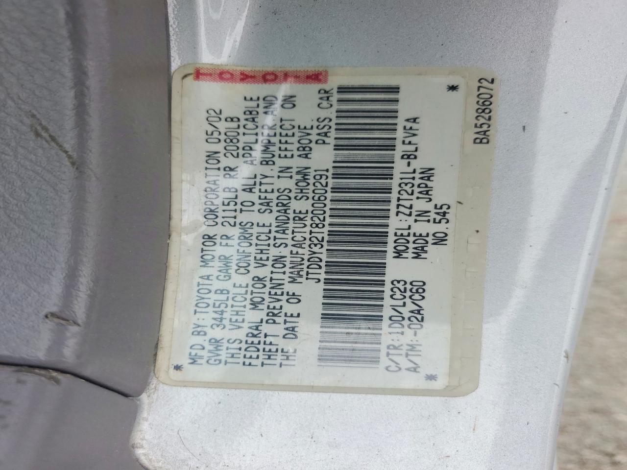 2002 TOYOTA CELICA
