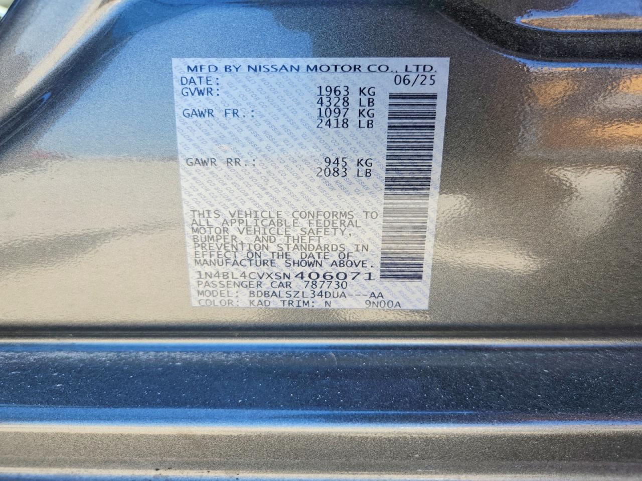 2025 NISSAN ALTIMA