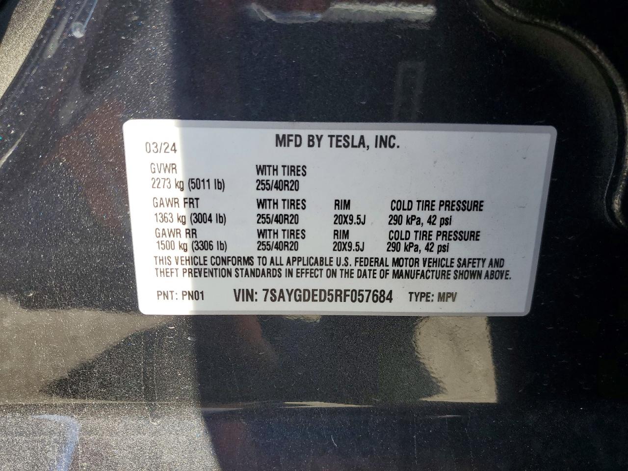 2024 TESLA MODEL Y