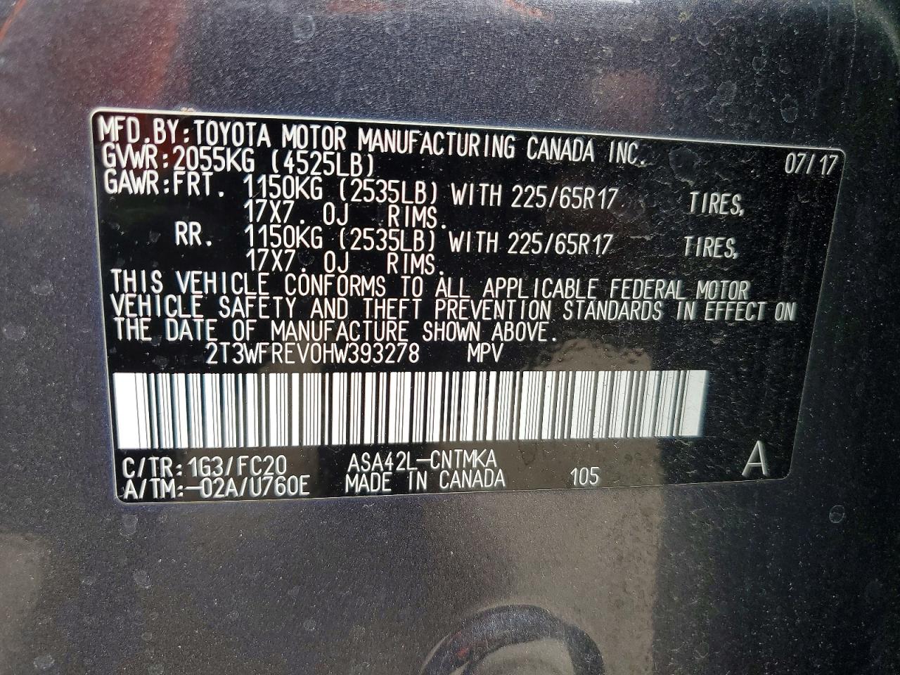 2017 TOYOTA RAV4