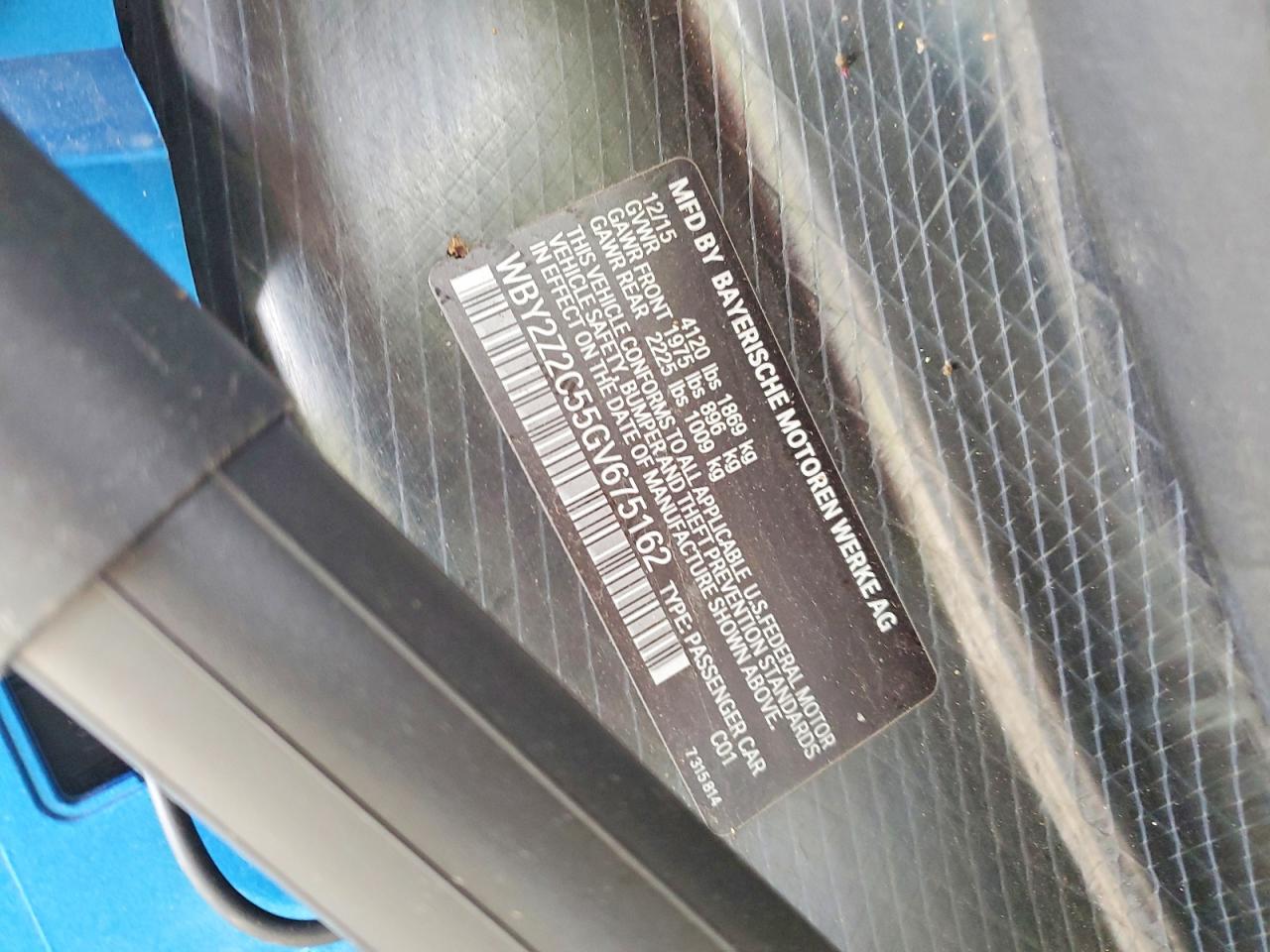2016 BMW I SERIES