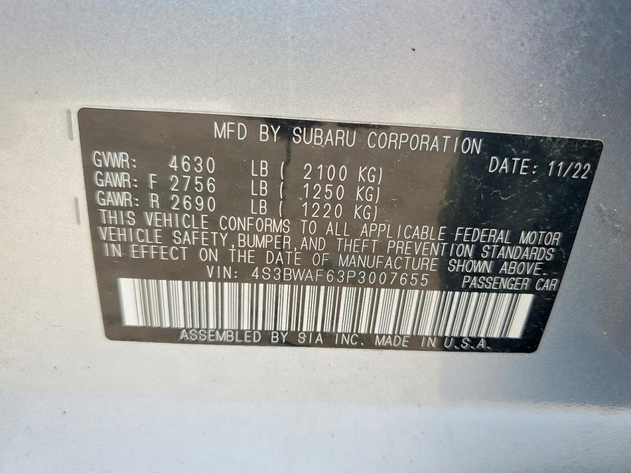 2023 SUBARU LEGACY