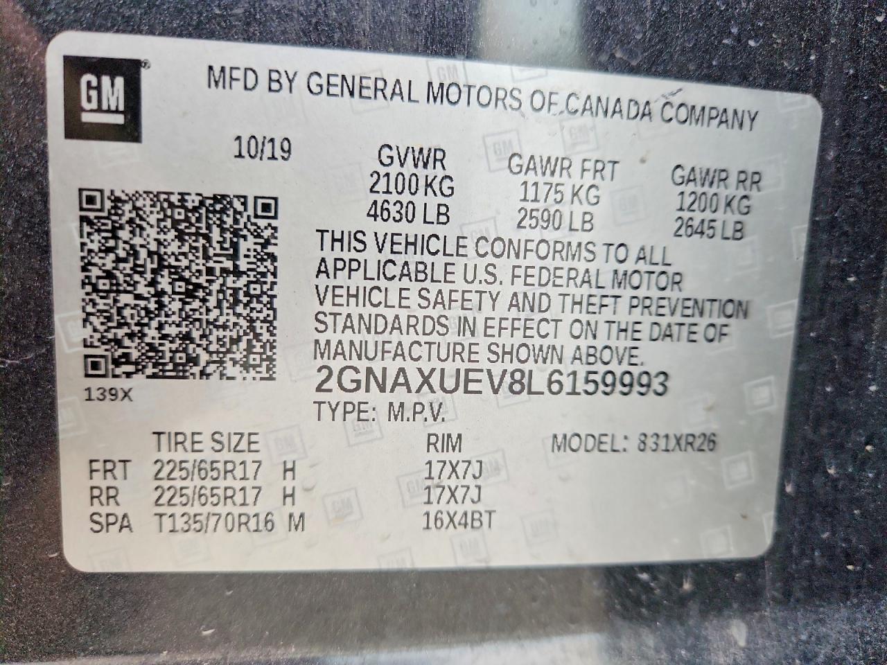 2020 CHEVROLET EQUINOX