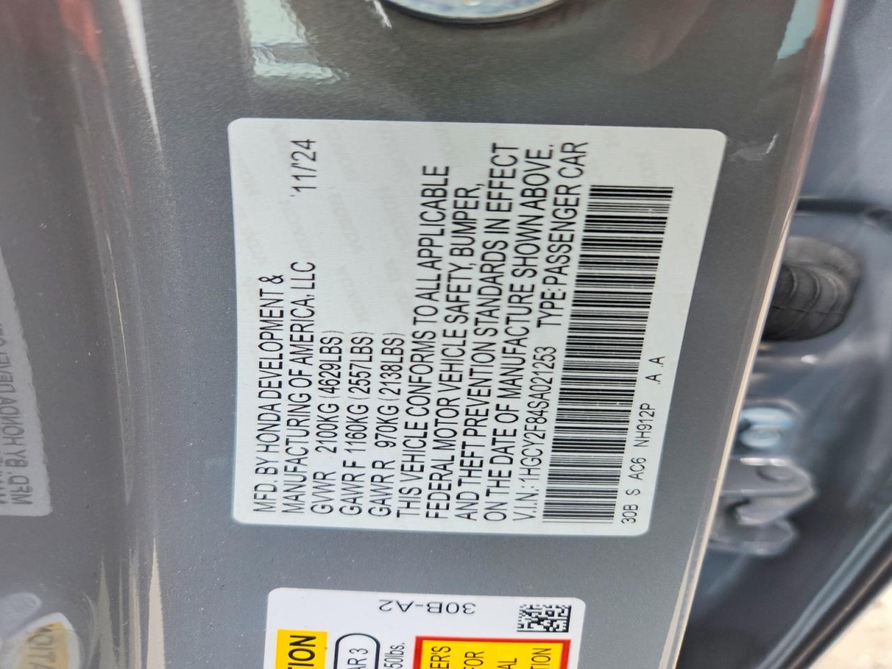 2025 HONDA ACCORD
