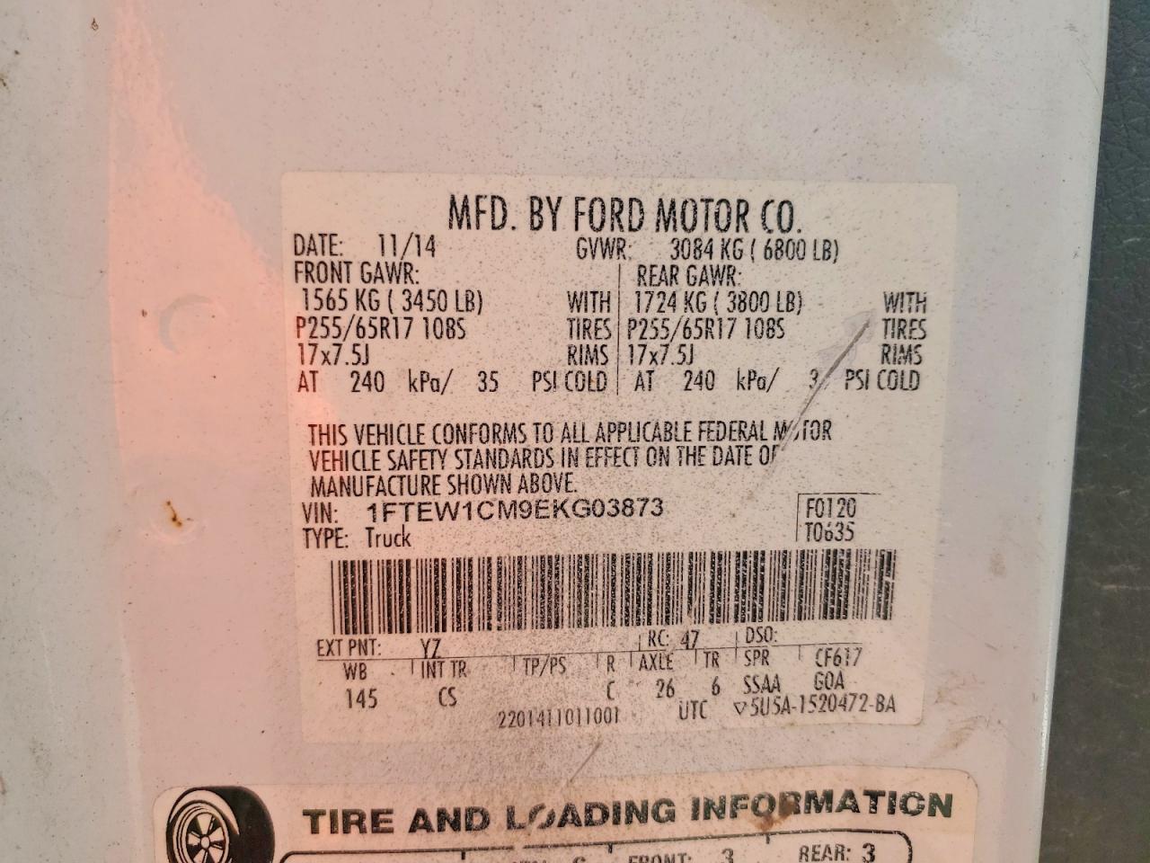 2014 FORD F150