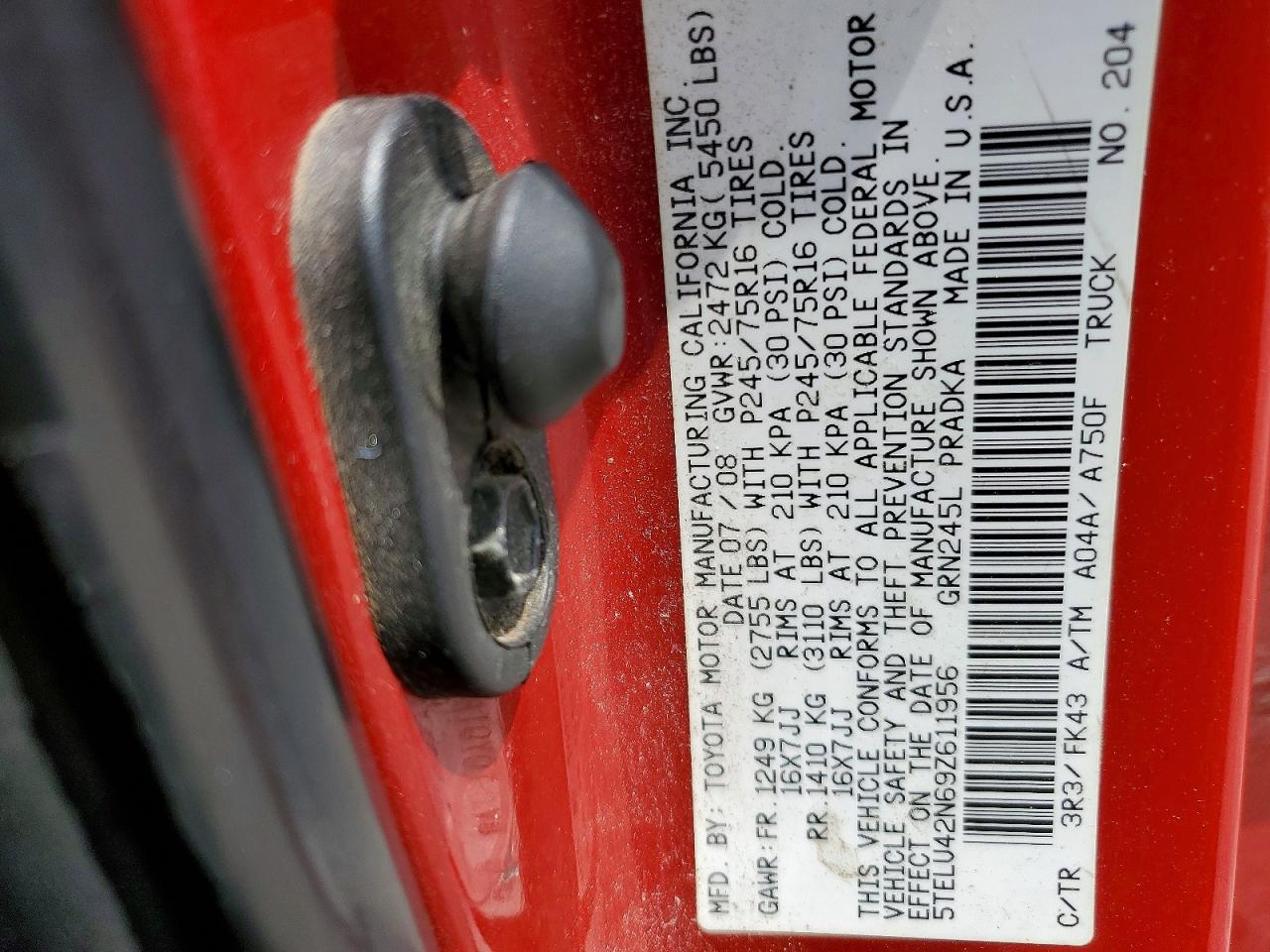 2009 TOYOTA TACOMA